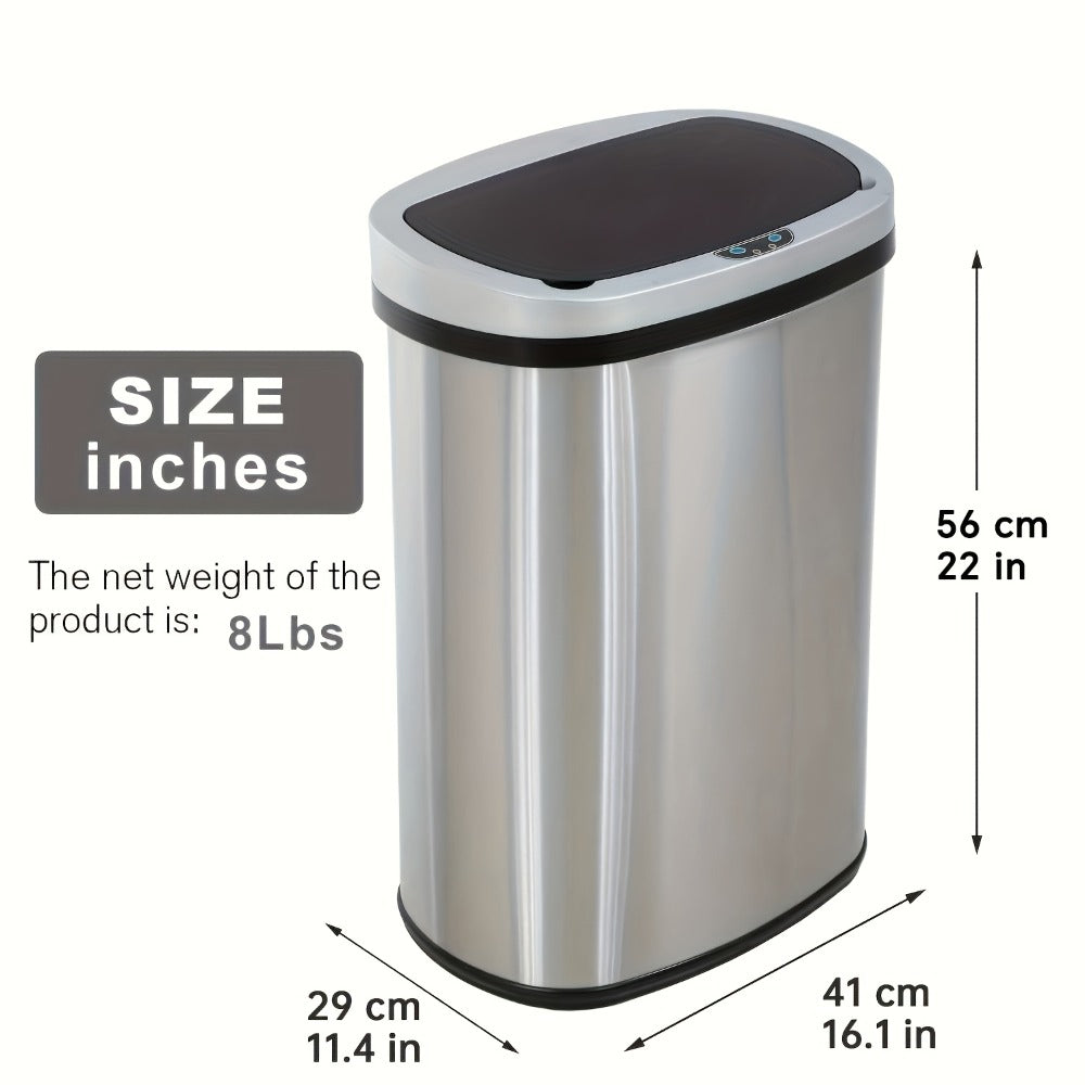 Touchless Motion Sensor Trash Can 13 Gallon 50L ¨C Automatic Kitchen Garbage Can for Home Office Bedroom Living Room
