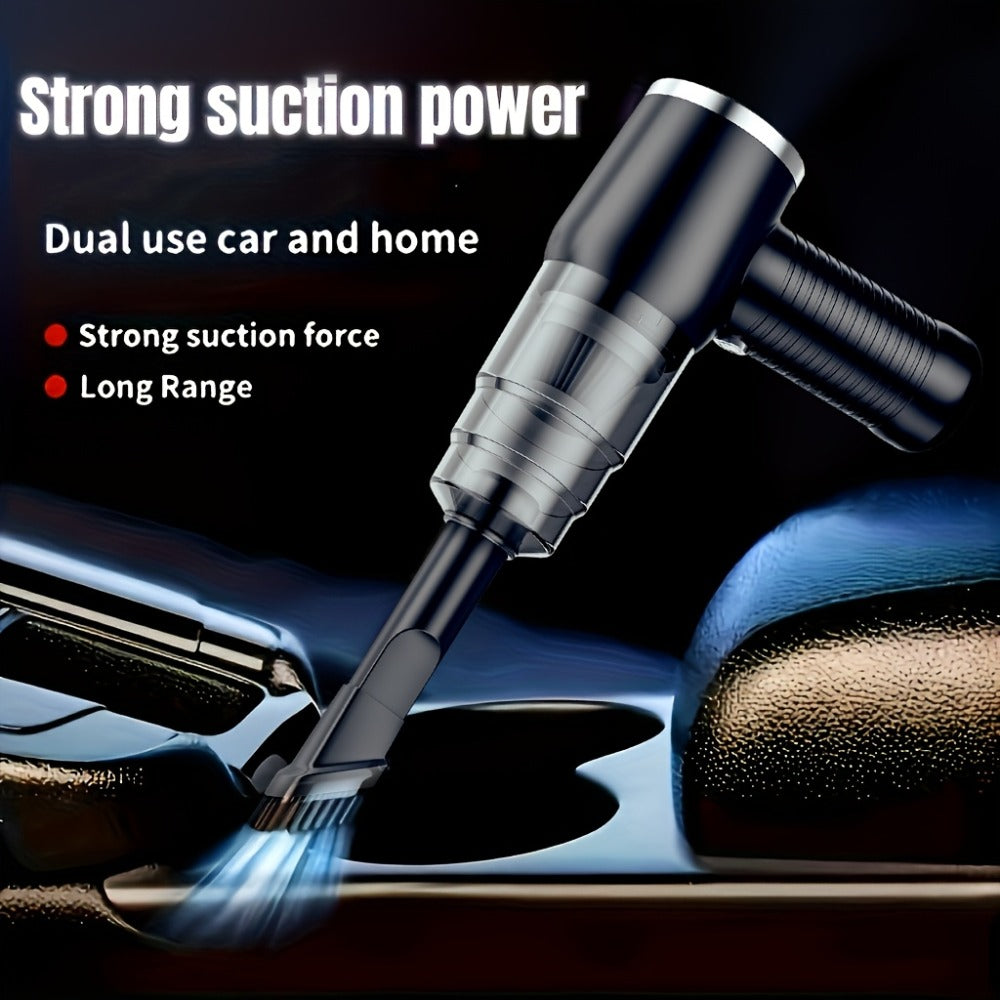 Cordless Handheld Vacuum Cleaner with LCD Display & Multi-Nozzles, 9000Pa Suction 50000RPM HEPA Filter, 2-in-1 Blow & Vacuum for Car Home Office Pet Hair Keyboard Sofa