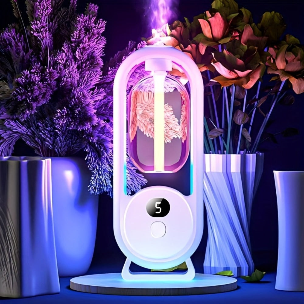 Aromatherapy Diffuser with Essential Oils Included | 4.06oz Cute Portable Aroma Diffuser with LED Light for Office, Bedroom & Bathroom | Long-Lasting Home Fragrance Air Freshener Gift | 9 Scents