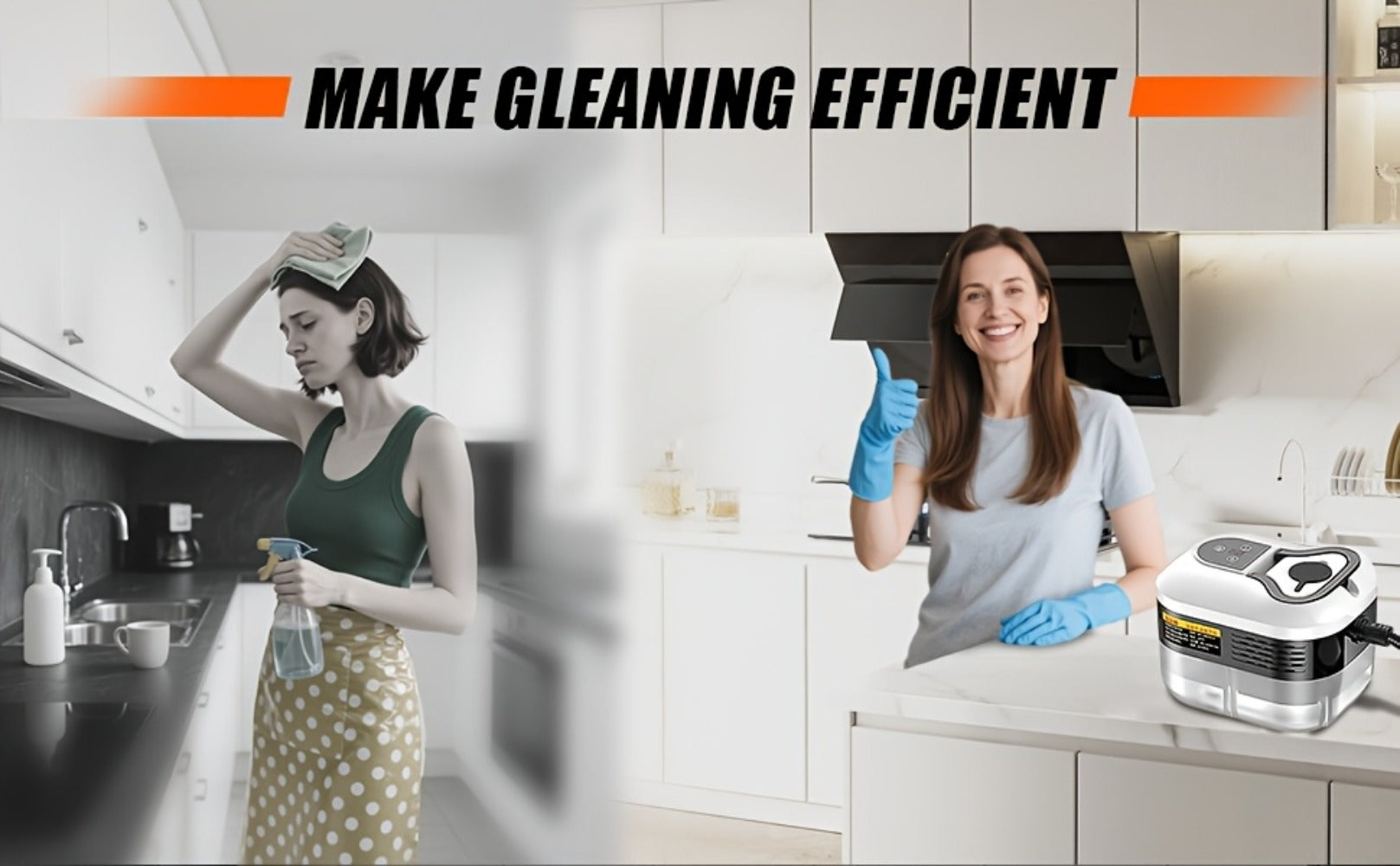 Portable Steam Cleaner High Pressure High Temperature with 3 Brush Heads Handheld Steam Cleaner for Bathroom Kitchen Furniture Car Home Cleaning Grout Tile Sofa Mattress Gift for Mom
