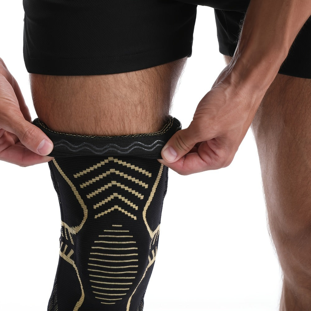 Copper Knee Brace Full Leg Support - Compression Sleeve with Patella Gel Pad & Double Metal Side Stabilizers, Copper-Infused Breathable Fabric, Joint Protection for Running Sports Workout Men Women