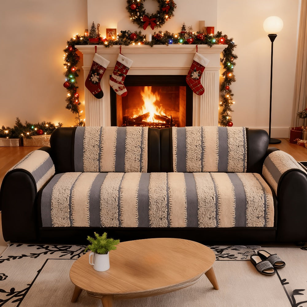 Sofa Cover Plush Non-Slip Washable Sectional Couch Slipcover Soft Durable Furniture Protector for Pets Cats Dogs 2 3 4 Cushion Sofa L-Shape Modern Sofa Pad Warm Sitting Cover All Seasons Black Gray Brown