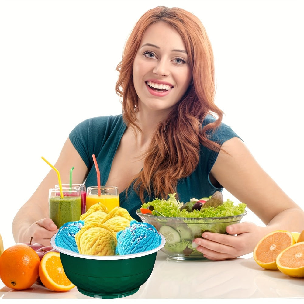 Plastic Bowls 120 Pack 13oz Disposable Serving Bowls with Football Print for Party Wedding Picnic BBQ Ice Cream Salad Snack Soup Red Yellow Green