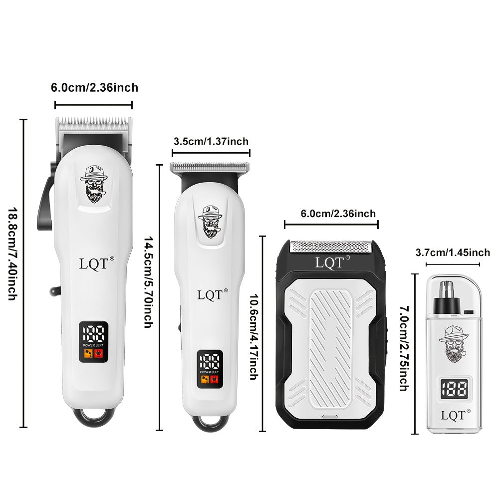 Electric Hair Clipper Set for Men - Professional Cordless Hair Trimmer Kit with Hairdressing Tools, Portable Shaver, Home Barber Set, Gift for Him