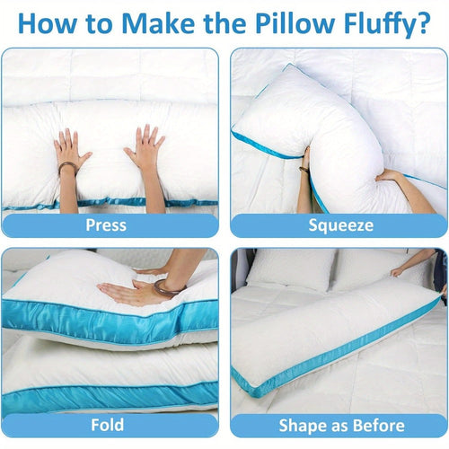 Body Pillow for Adults Full Body Pillow Firm Long Sleeping Pillow for Back Stomach Side Sleeper Bed Pillow Support Pregnancy Pillow Grey Pink