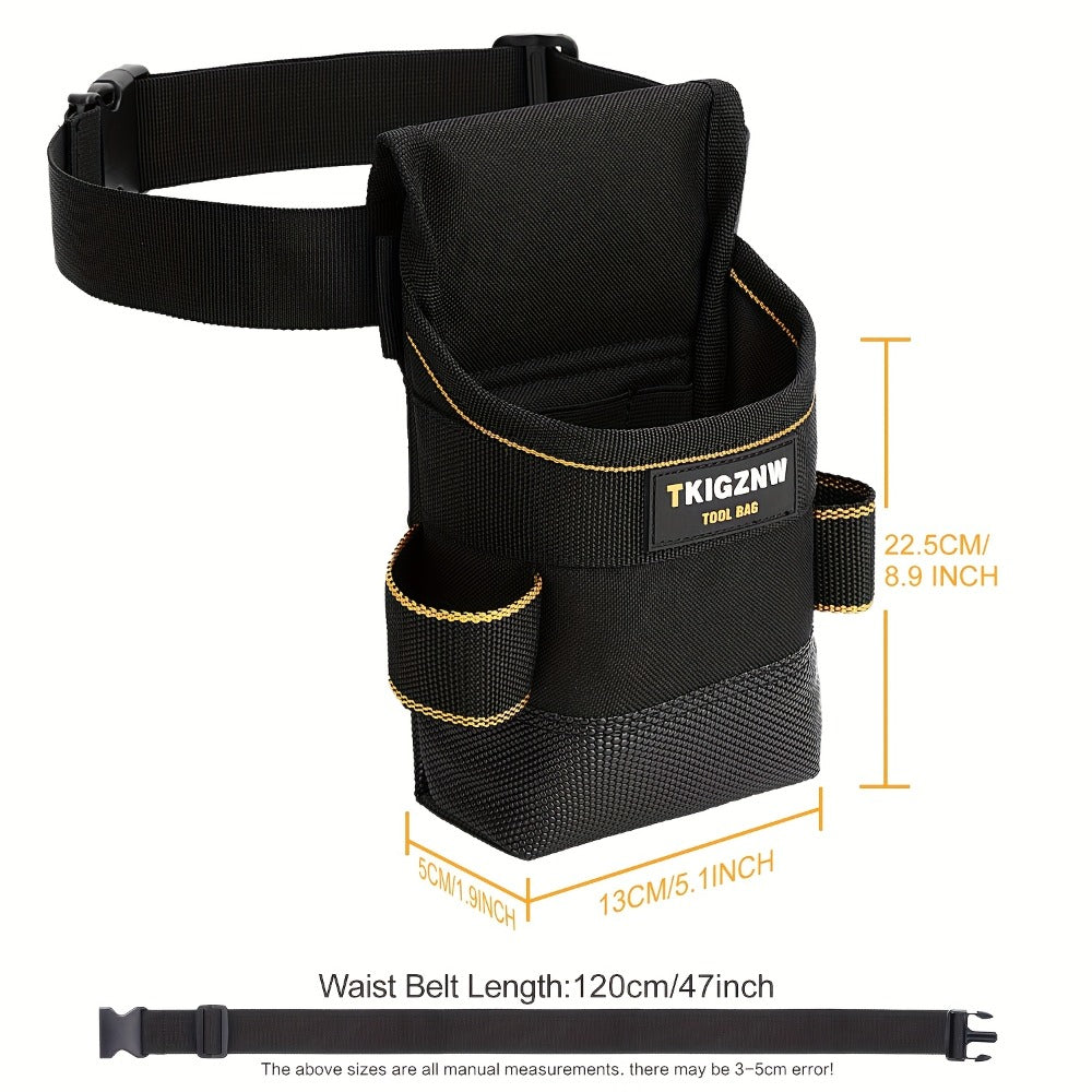 Tool Belt Pouch Heavy Duty Electrician | Adjustable Strap Multi-Compartment Organizer with Zipper | Professional Tool Bag for Plumbers Mechanics Electricians Equipment Storage