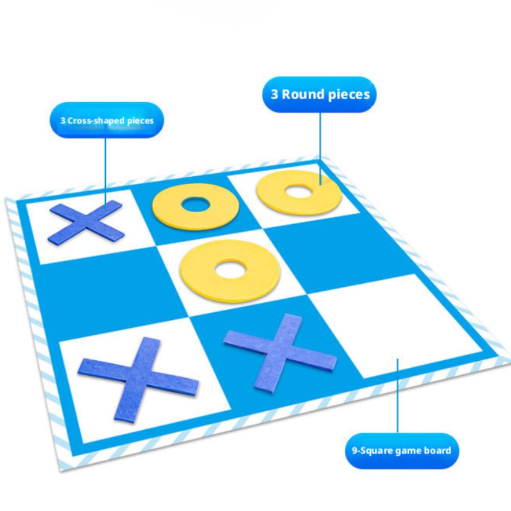 Large Outdoor Chess Board Game Set ¨C Giant Checkerboard with Chess Pieces & Storage Bag, Multiplayer Team Game for Indoor Outdoor Camping, Family Backyard Fun, Holiday Party Game, Red & Blue
