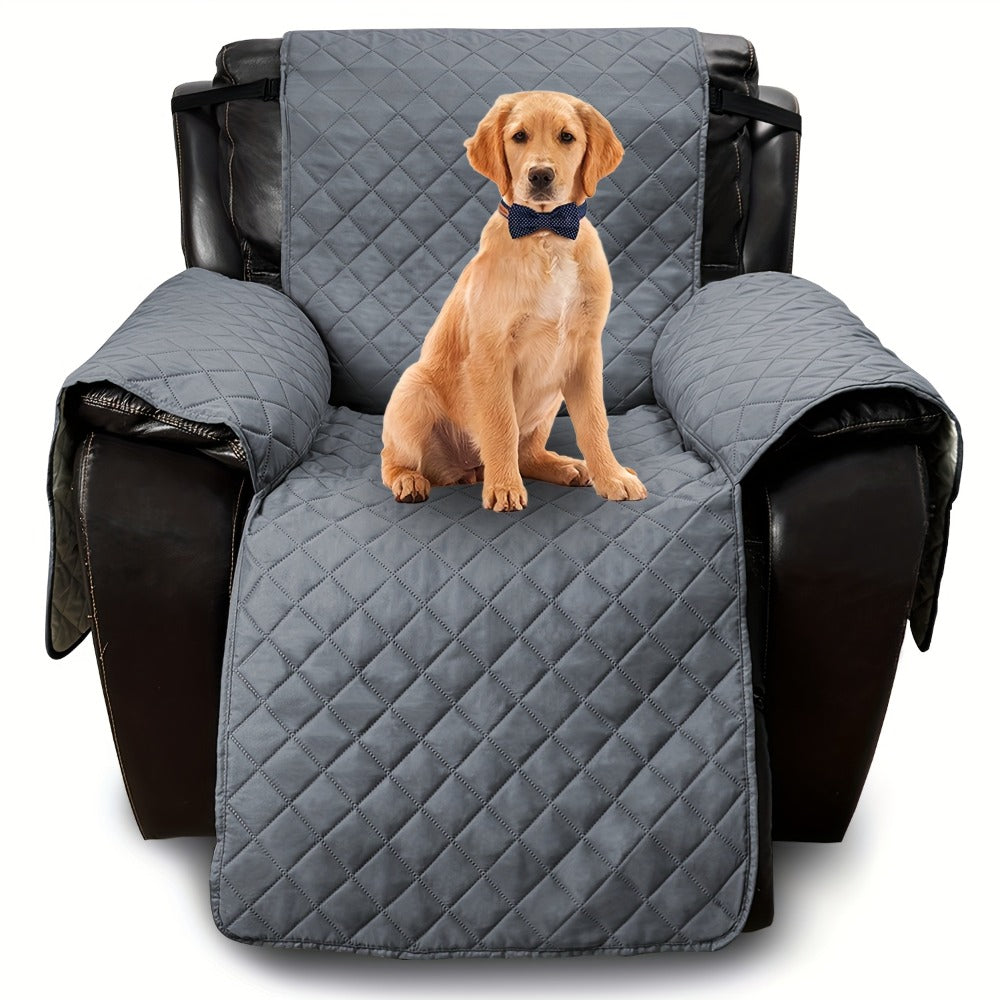 Non-Slip Recliner Chair Cover Sofa Slipcover with Elastic Straps Washable Pet Furniture Protector Indoor Outdoor 8 Colors