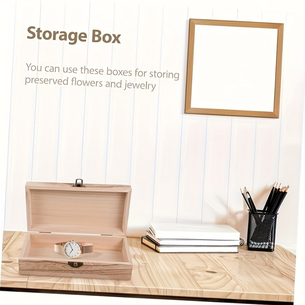 Jewelry Box with Lid & Lock Clasp Set of 3 ¨C Vintage Wooden Storage Boxes for Jewelry, Daily Essentials & Gift Packaging, Versatile Home Organizer in 3 Colors