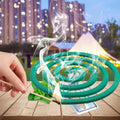 Lemongrass Spiral Incense Coils 10 Pack - Large Natural Long-Lasting Herbal Incense for Outdoor Patio, Camping, Garden, Meditation & Summer Evenings, Fresh Aromatherapy Scent