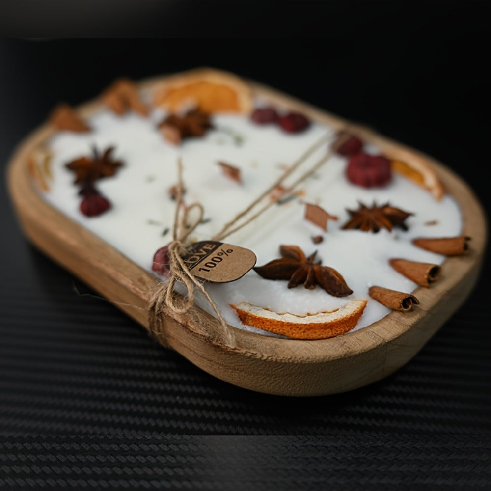 Scented Candles in Wooden Boat-Shaped Holder ¨C Unique Refreshing Fragrances for Home, Hotel & Dining Decor, Perfect for Birthdays, Parties & Valentine's Day, Luxury Aromatherapy Gift Candle