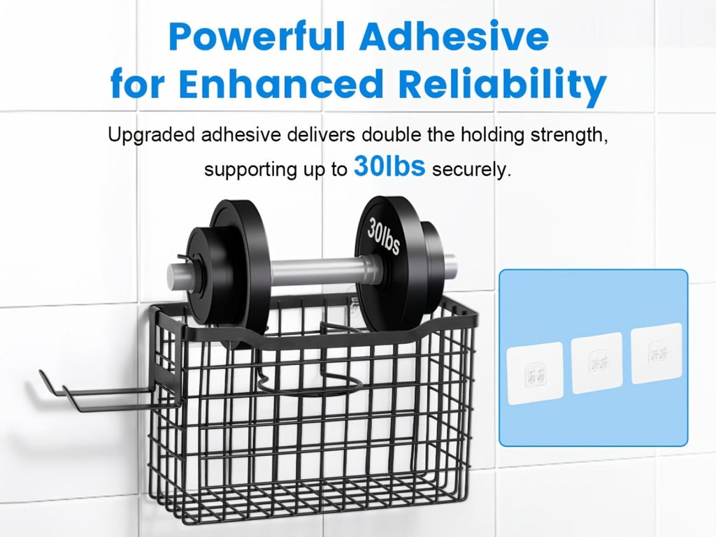 Hair Tool Organizer Wall Mounted Holder for Hair Dryer Curling Iron Straightener 3 Adjustable Heights Bathroom Storage