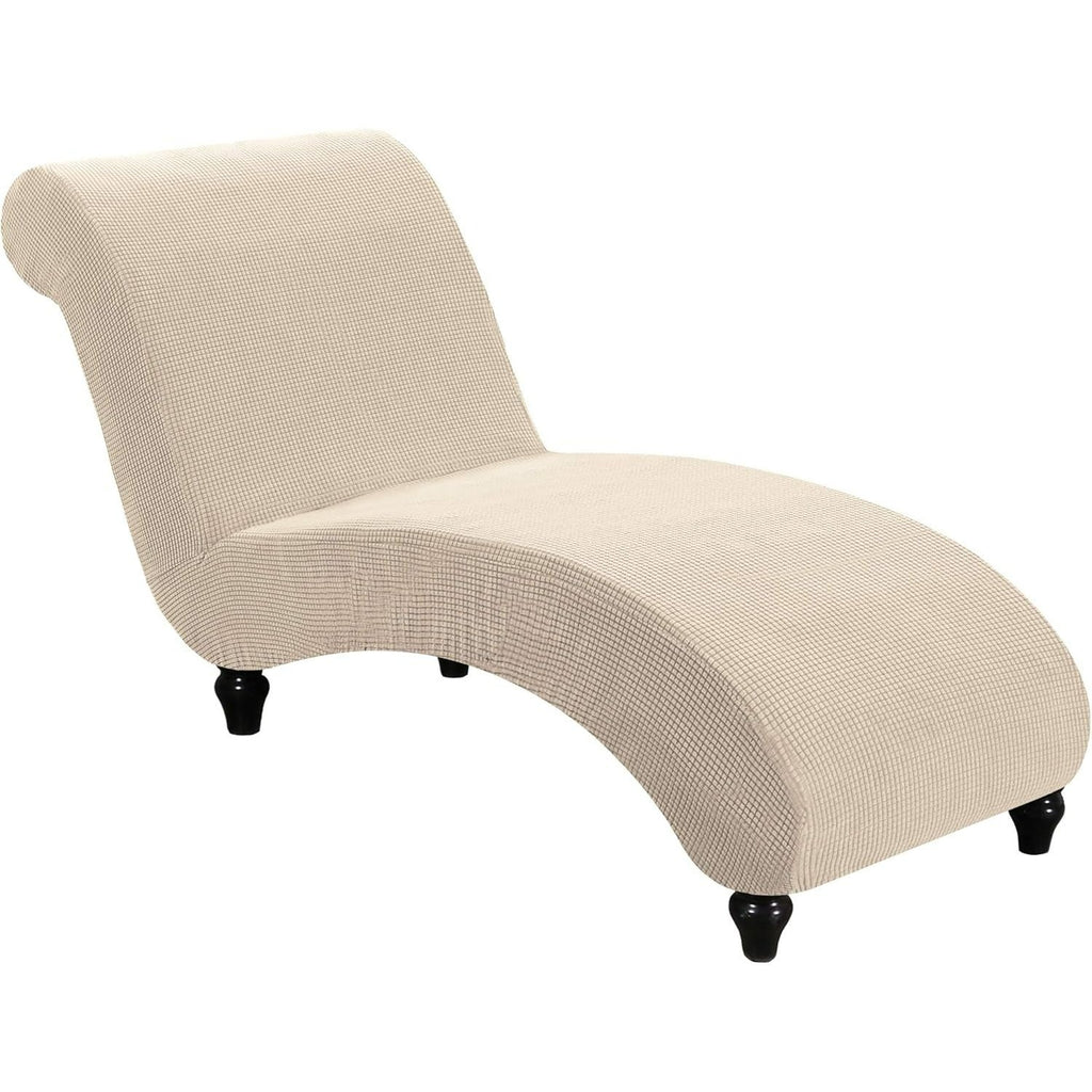 Chaise Lounge Cover Stretch Slipcover Jacquard Fabric Chair Sofa Protector for Living Room Bedroom Machine Washable Multi-Color