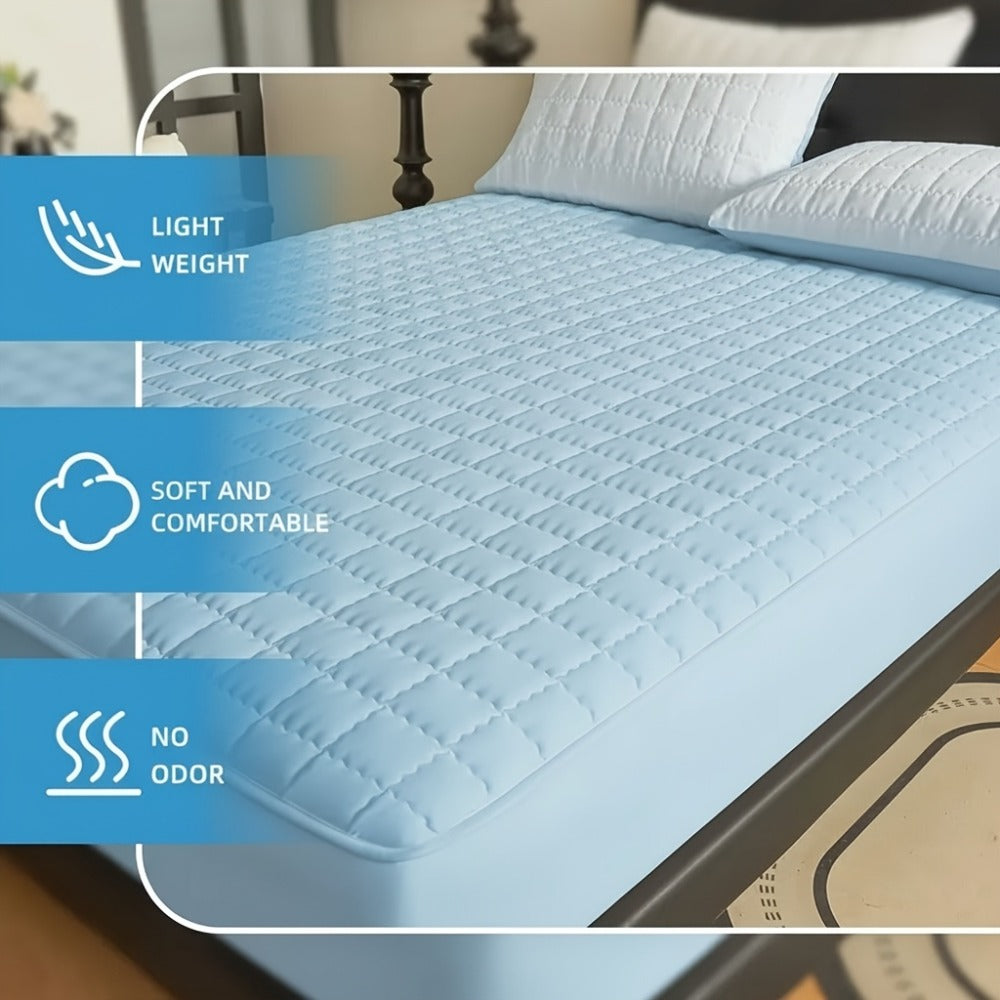 Mattress Protector Cover Soft Breathable Cooling Fitted Sheet Twin Full Queen King Deep Pocket Machine Washable Bed Cover for Home Hotel Minimalist Bedding Multiple Colors