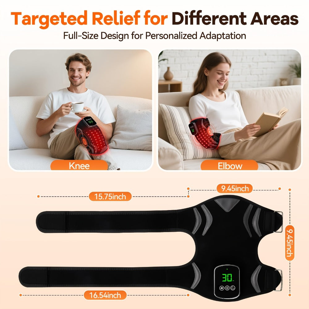 Heated Knee Massager with Vibration ¨C Electric Knee Heating Pad & Support Wrap for Arthritis, Joint Pain & Muscle Relief, Warm Knee Brace Massager for Men Women Home Use & Recovery