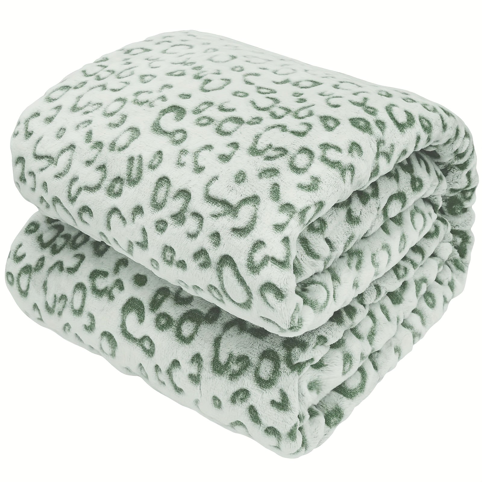Leopard Print Throw Blanket ¨C Soft Fluffy Jacquard Fleece Flannel for Couch, Bed, Sofa & Camping, 3 Sizes, 5 Colors