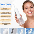 Water Flosser Cordless Oral Irrigator - Rechargeable Electric Dental Cleaner with 6 Interchangeable Nozzles, Adjustable Pressure Control, Plaque & Tartar Removal, USB Powered, Portable for Home & Travel Use