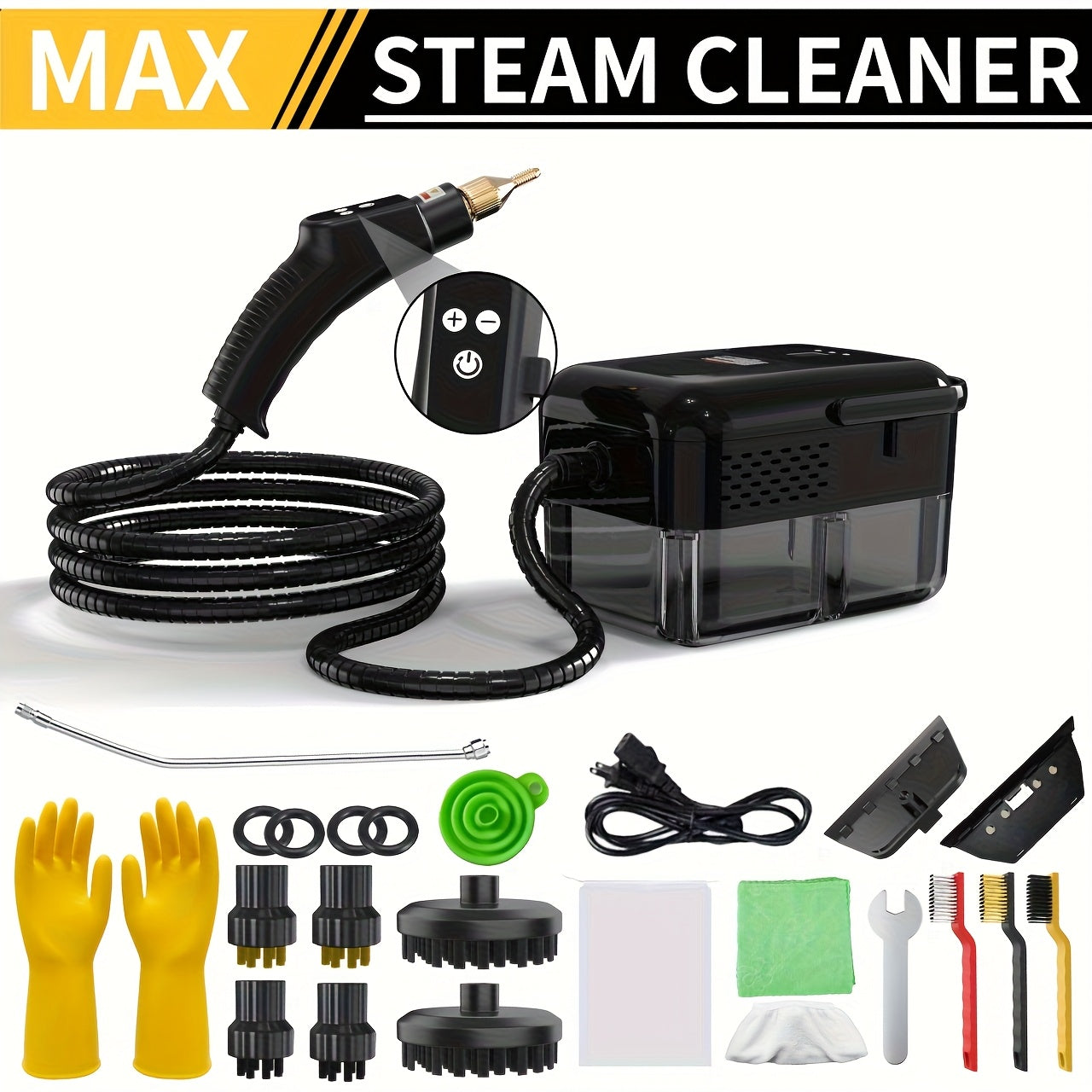 Portable Steam Cleaner High-Temperature High-Pressure Handheld Steamer for Home, Carpet, Tile & Grout Cleaning ¨C 9-Speed Adjustable, 3 Models: Basic, Upgraded & Smart
