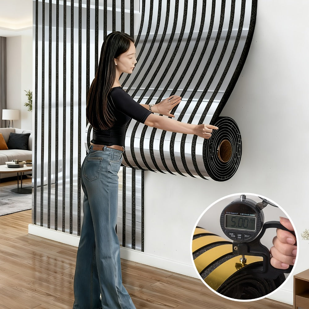 Luxury Mirror 3D Wallpaper Roll Self Adhesive Peel and Stick PVC Vinyl Film Grid Vertical Stripe Pattern for TV Wall Sofa Background Bedroom Living Room Decor Mirror Gold Silver Water Wave