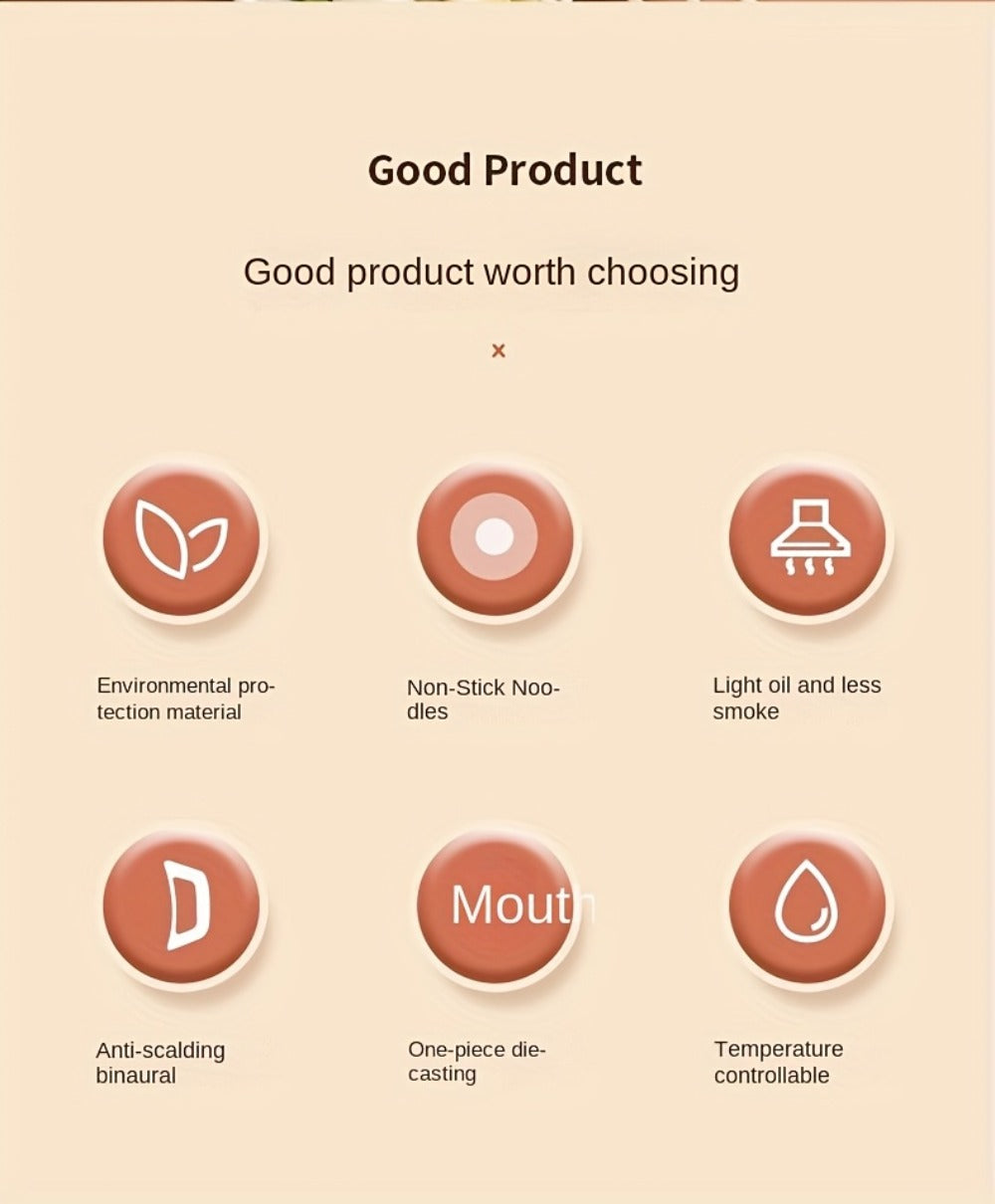 Korean BBQ Grill Pan ¨C Round Non-Stick Multi-Functional Electric Grill Pan with Red Handle & Adjustable Settings, Home & Outdoor BBQ Pot for Family Gatherings, Available in 14.17¡± & 15.75¡±