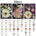 Dried Pressed Flowers for Resin 60pcs Real Pressed Flowers Dry Leaves Bulk Natural Herbs Kit for Scrapbooking DIY Art Crafts, Epoxy Resin Jewelry Molds, Candle Soap Making Nail Decor