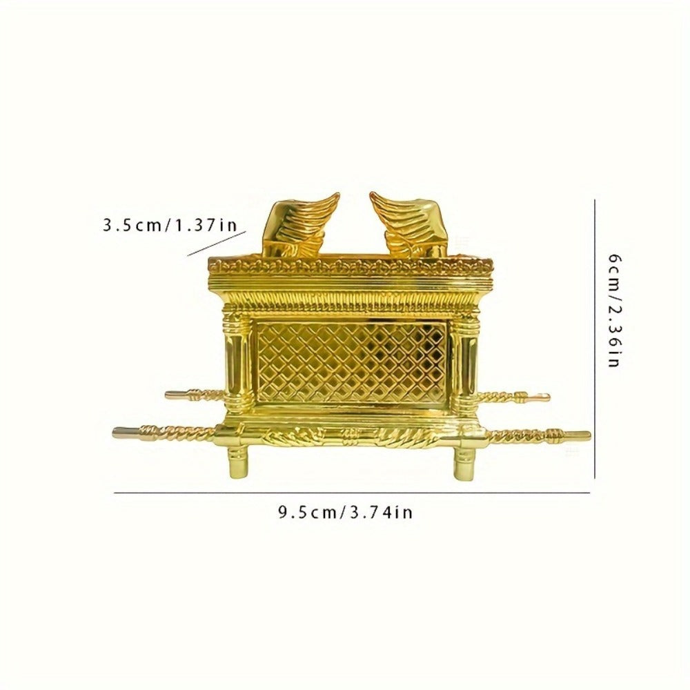 Ark of the Covenant Figurine ¨C Golden Artisan Tabletop Statue, Spiritual Religious Decor for Home & Office, Hanukkah, Easter & Ramadan Gift Ornament, Indoor Outdoor Display, Medium & Large