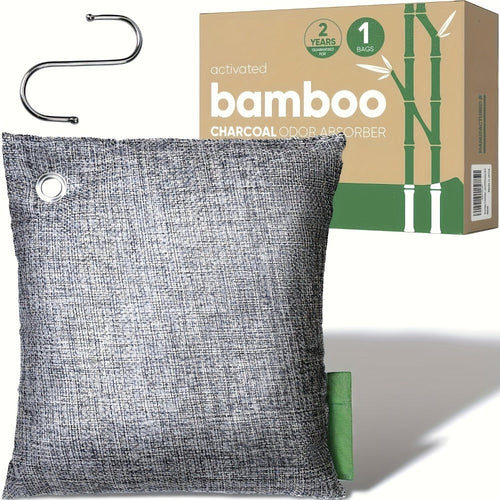 Bamboo Charcoal Air Purifying Bags Odor Absorber Eliminator for Home Car Closet Pet Smoke Room Deodorizer Activated Charcoal Bags Unscented 6 Grids 10 Packs