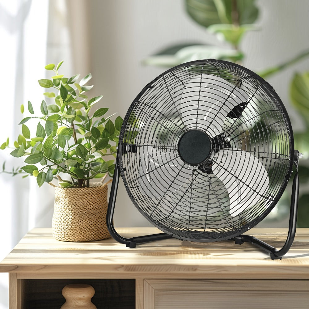 Industrial Floor Fan High Velocity, 3-Speed Heavy Duty Metal Cradle Fan with 360¡ã Tilt, Multiple Sizes Available, Powerful Air Circulation Fan for Warehouse, Workshop, Garage, Factory and Basement