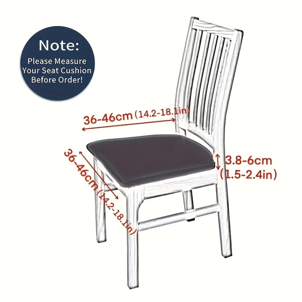 Dining Chair Covers Set of 4 Stretch Elastic Seat Slipcovers Soft Brushed Polyester Solid Color Chair Protector for Home Office Kitchen