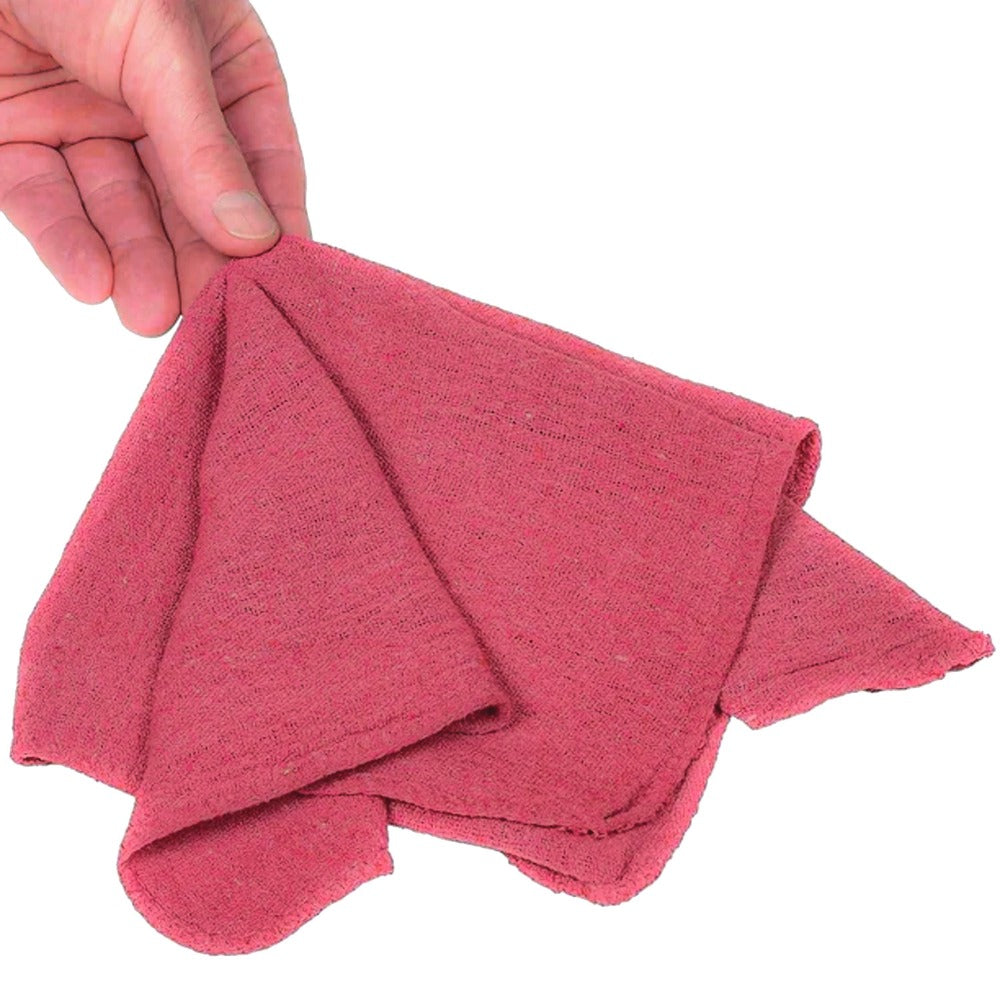 Cotton Shop Rags 12x14 Inch Absorbent Lint-Free Cleaning Towels Multipurpose Shop Towels for Automobile Garage Industry Home Red White Navy Blue 50 100 150 200 500 Pack Bulk Value