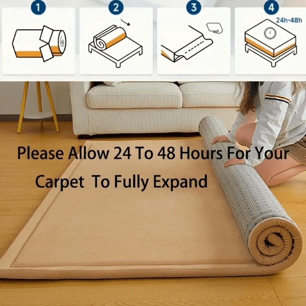 Memory Foam Area Rug Tatami Mat Non-Slip Coral Velvet Floor Mat for Living Room Bedroom Kids Playroom Yoga ¡ª Multiple Sizes & Colors