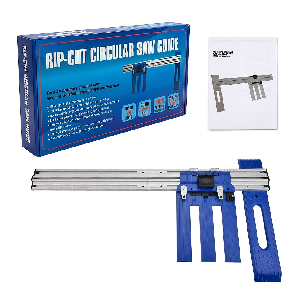 Circular Saw Guide Rail Heavy Duty Metal Manual Precision Cutting Tool for DIY Woodworking Construction Straight Cut Guide No Electricity Required Stable Durable Design