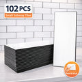 Peel and Stick Subway Tiles 102 Pieces 3x6 Inch Glossy White PVC Self Adhesive Kitchen Backsplash Bathroom Fireplace Wall Panels Waterproof Heatproof Scratch Resistant DIY Remodeling
