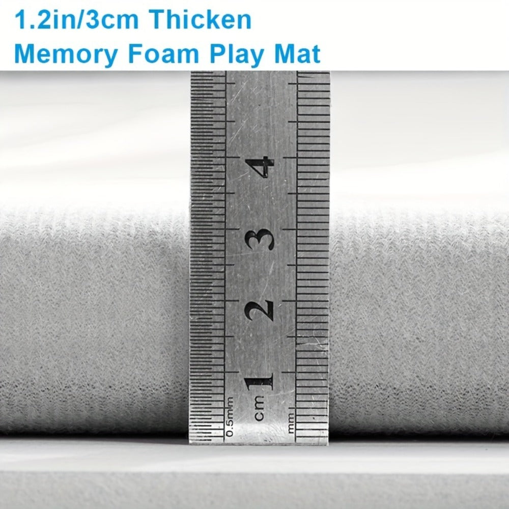 Tatami Floor Mat Thick Foam Padded Rug Coral Velvet Baby Play Mat Crawling Mat for Kids Nursery Playroom Living Room Yoga Mat Japanese Style Area Rug Non-Slip