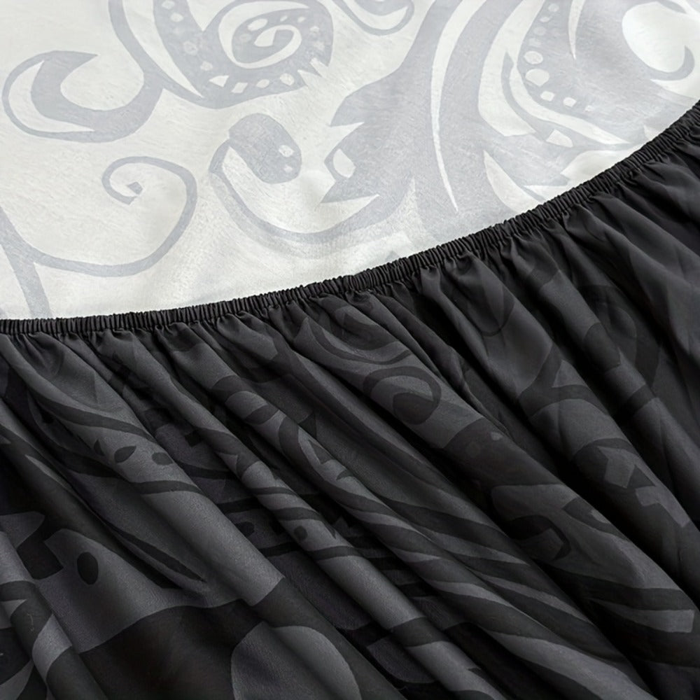 Gothic Skull Fitted Sheet Set 3-Piece ¨C Victorian Baroque Halloween Bedding | 1 Deep Pocket Fitted Sheet + 2 Pillowcases | Machine Washable Hypoallergenic Polyester | Twin Full Queen King