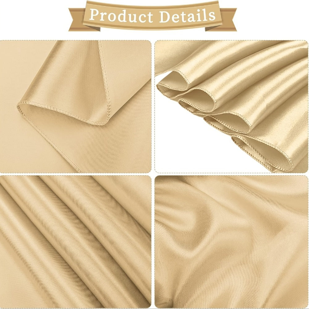 50pcs Satin Chair Sashes Bow Ribbon 7x108in - Universal Chair Belt Streamer for Wedding Reception Banquet Restaurant Hotel Party Event Decoration, 3 Colors
