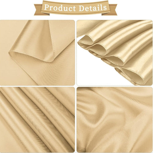 50pcs Satin Chair Sashes Bow Ribbon 7x108in - Universal Chair Belt Streamer for Wedding Reception Banquet Restaurant Hotel Party Event Decoration, 3 Colors