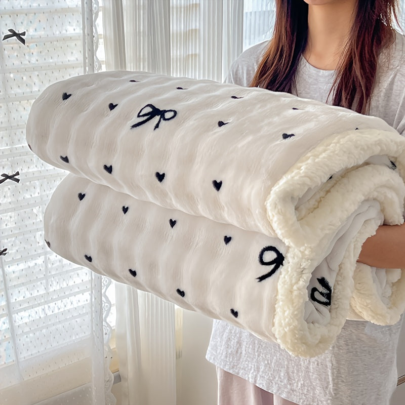 400-450gsm Heavyweight Flannel Blanket ¨C Thick Warm Woven Throw for Bed, Sofa & Bedroom, Machine Washable, 16 Patterns, 4 Sizes