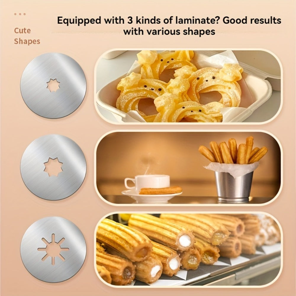 Cookie Press Biscuit Machine 8pcs, Heavy Duty Manual Spanish Cookie Maker with 8 Discs, No Electricity Required, Three-Stable System, Easy to Clean, for Home and Commercial Kitchen Pastry Baking
