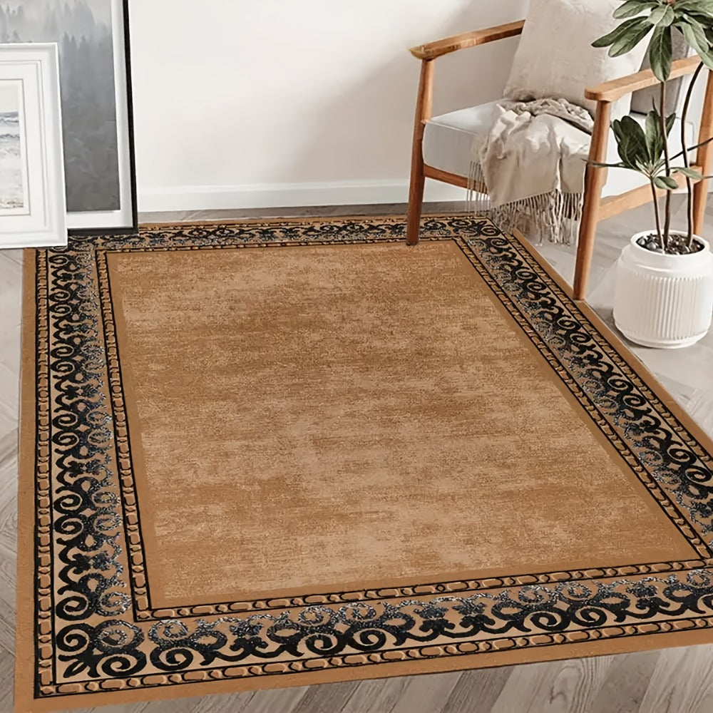 Bohemian Area Rug Machine Washable Non-Slip Vintage Flannel Floor Rug for Living Room Bedroom Home Decor