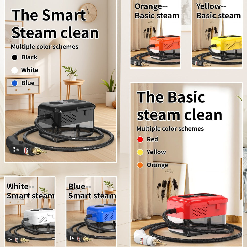 Portable Steam Cleaner High-Temperature High-Pressure Handheld Steamer for Home, Carpet, Tile & Grout Cleaning ¨C 9-Speed Adjustable, 3 Models: Basic, Upgraded & Smart