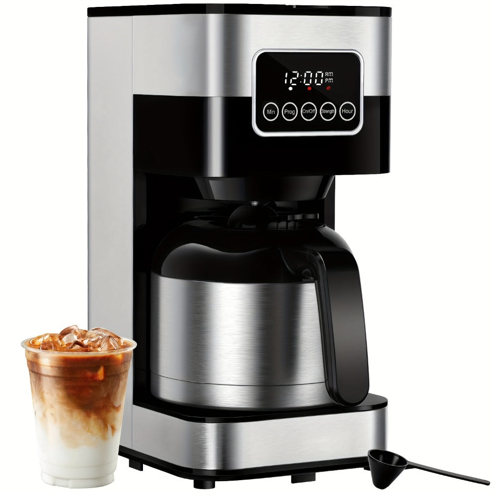 Touch Screen Programmable Drip Coffee Maker, Stainless Steel, Pause & Serve, Customizable Brew Strength, Keep Warm, Auto Shut-Off, Modern Coffee Machine for Home Kitchen