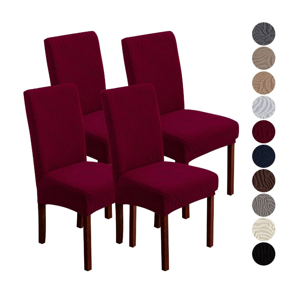 Dining Chair Covers Stretch Jacquard Slipcovers Removable Washable Chair Protector for Kitchen Hotel Restaurant Set of 4 or 6
