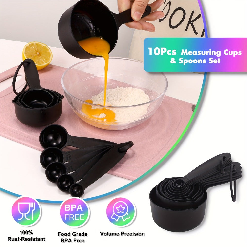 Silicone Cooking Utensils Set 17 Piece Rainbow Titanium with Rotating Holder - Heat Resistant Non-Stick Spatulas, Ladle, Skimmer, Turner & Measuring Cups and Spoons with Stainless Steel Handles
