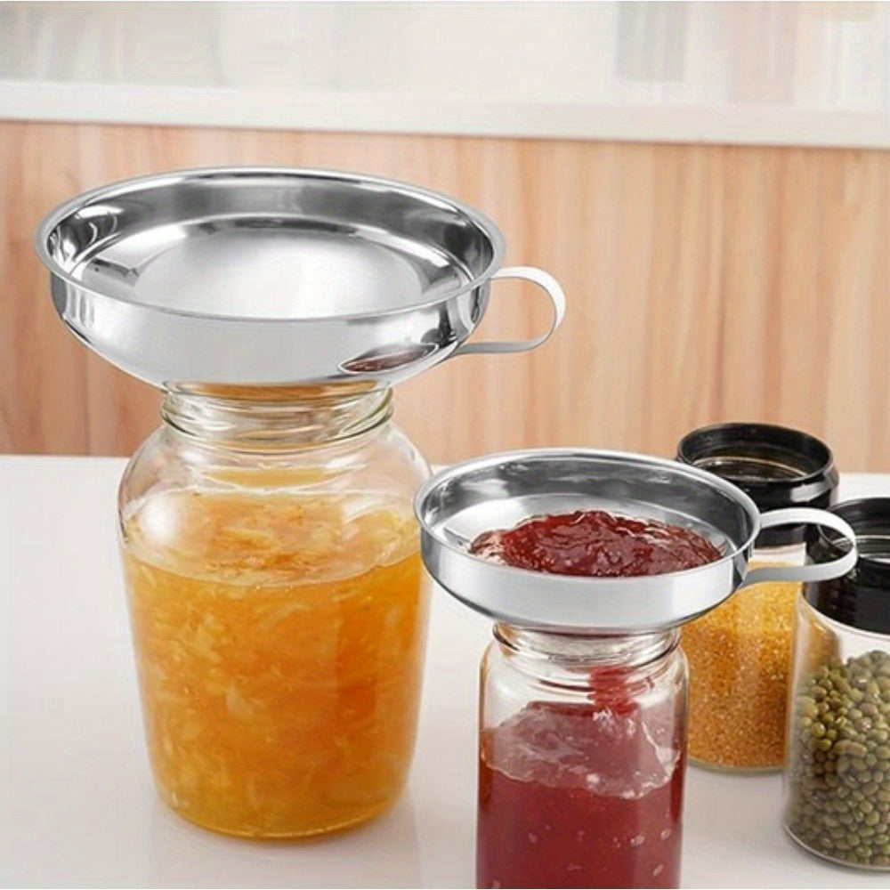 Stainless Steel Funnel Set of 12 Wide Mouth Kitchen Funnels for Mason Jar Canning Liquid Oil Jam Salad Dressing Transferring Multi-Functional Food Grade Funnel Kit