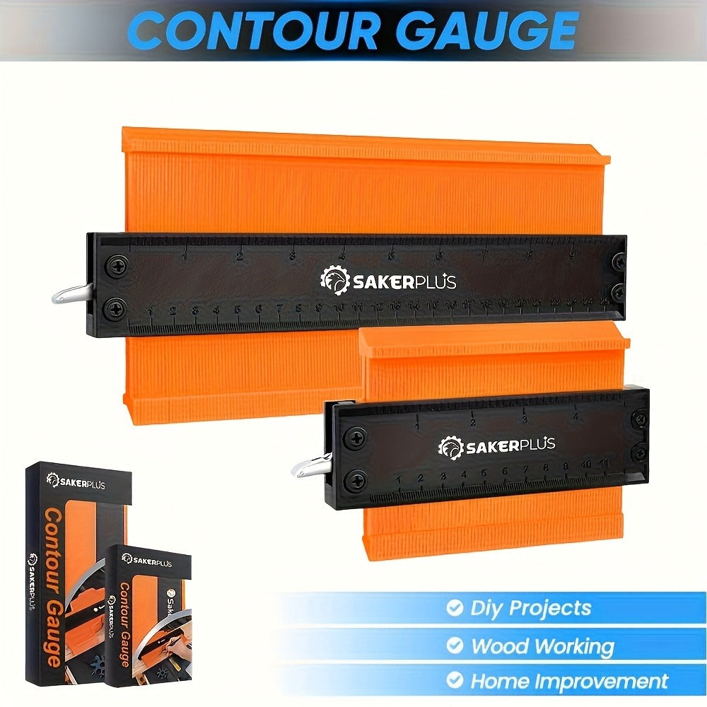 Contour Gauge Profile Tool with Lock ¨C 6 Inch & 11 Inch Shape Duplicator for Flooring, Tile, Woodworking, Carpet Cutting & Irregular Shape Tracing