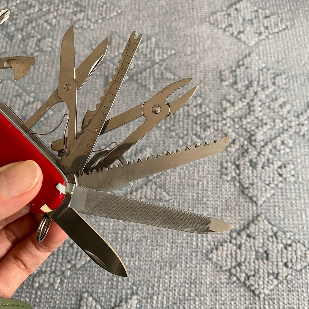 Multitool Pocket Knife 17-in-1 ¨C Includes Screwdriver, Pliers, Scissors, Bottle Opener & More, Portable Multi-Tool for Camping, Hiking, Emergencies & Everyday Carry, Gift for Men
