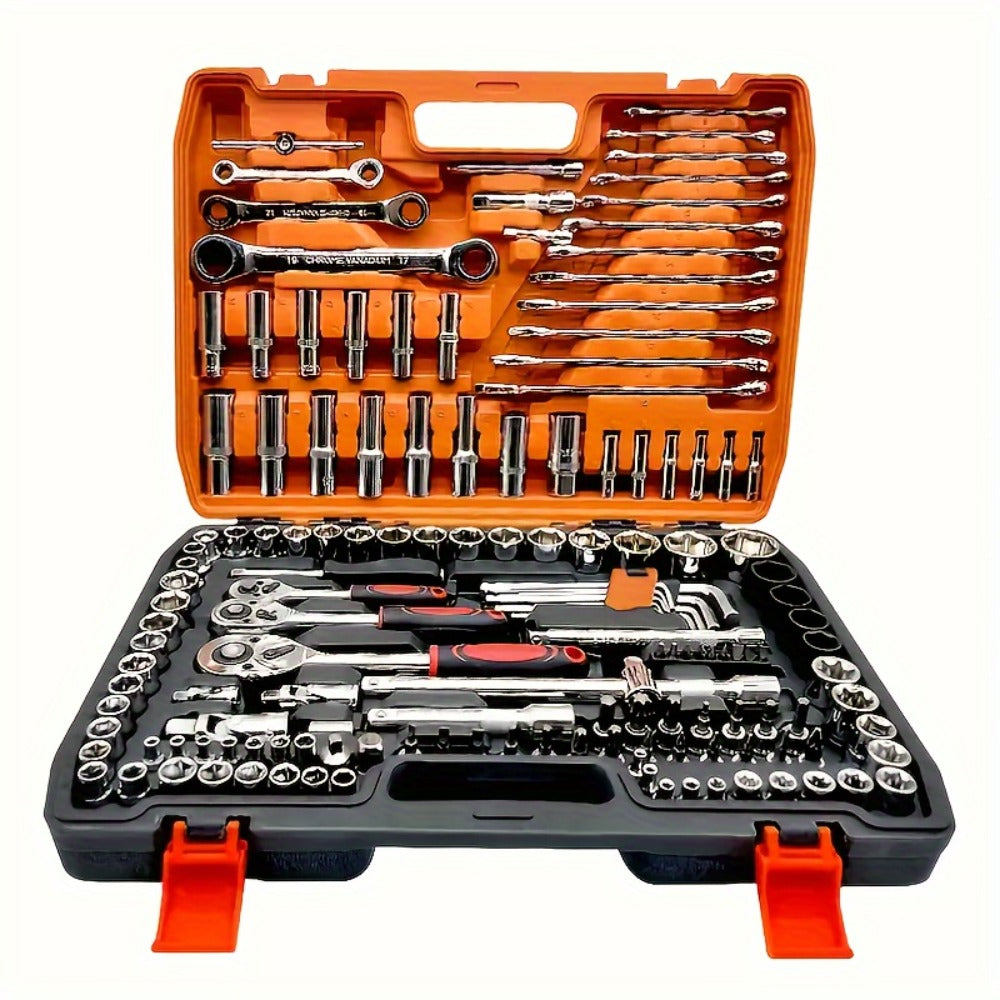 Premium Stainless Steel Repair Tool Kit 55/82/94/121PCS ¨C Complete Automotive & Home Repair Set | Multi-Function Hand Tools | No Charging Required | Easy to Use | Perfect Gift for Men