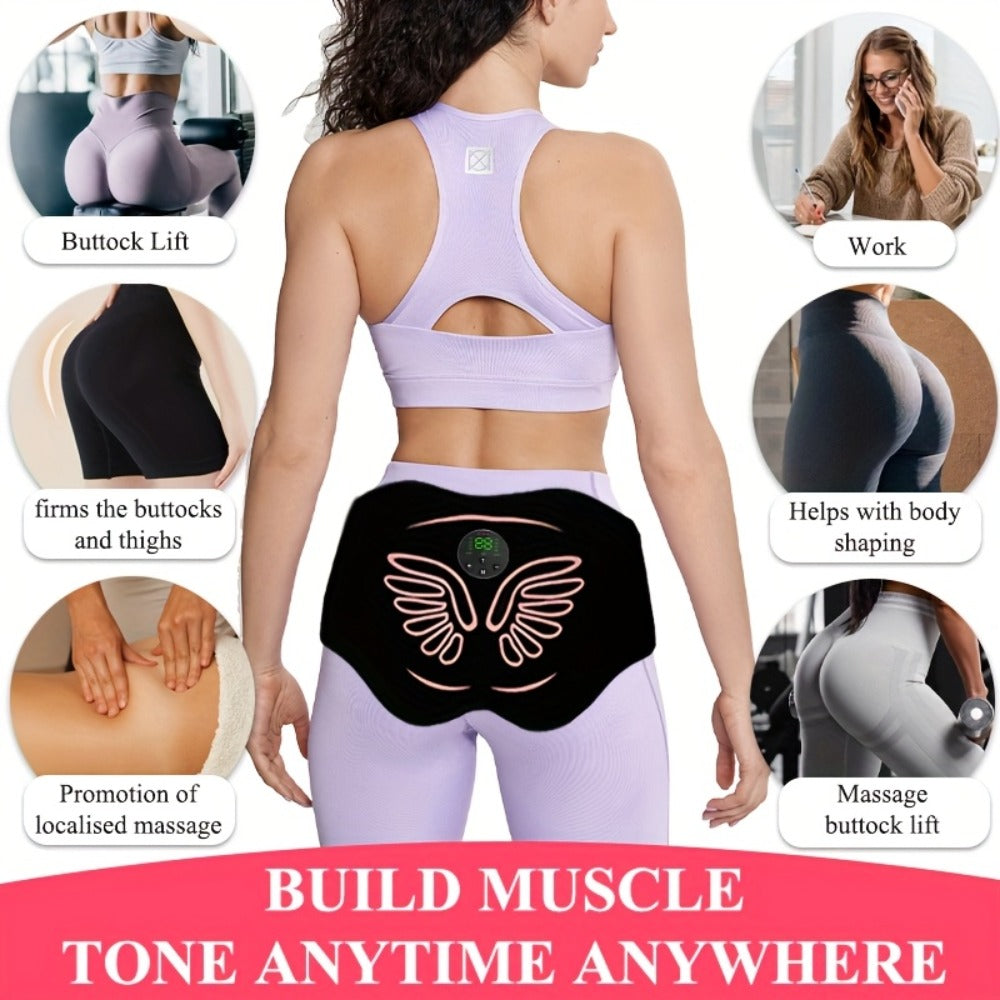 EMS Hip Trainer & Butt Muscle Stimulator with Remote Control, Rechargeable Electric Peach Butt Shaper for Women, Home Gym Glute Toning & Muscle Recovery Massager, Comfortable Wearable Fitness Device