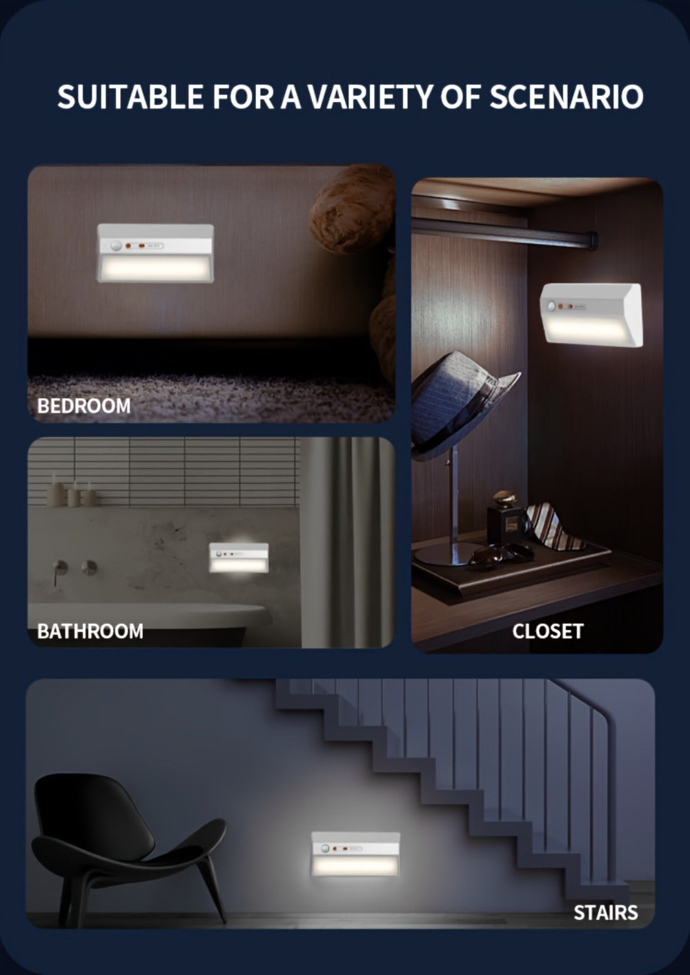 Smart Motion Sensor Night Light Plug-In ¨C Auto On/Off LED Light for Entryway, Corridor, Hallway & Staircase with USB Charging, No Drilling Required
